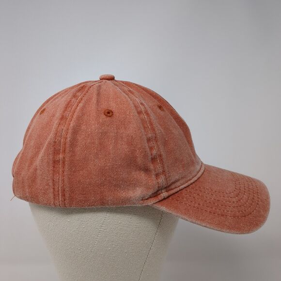 Unbranded Slideback Hat Orange One Size Solid Adjustable 6 Panel Blank - Picture 4 of 8